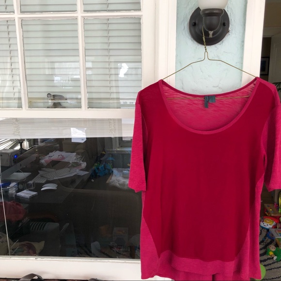 Anthro Left of Center Fushia Top 😍 - Picture 6 of 7